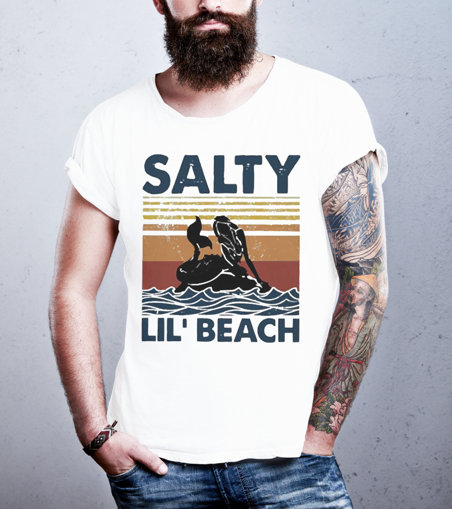 Salty Lil’ Beach Mermaid Vintage Wave T-Shirt