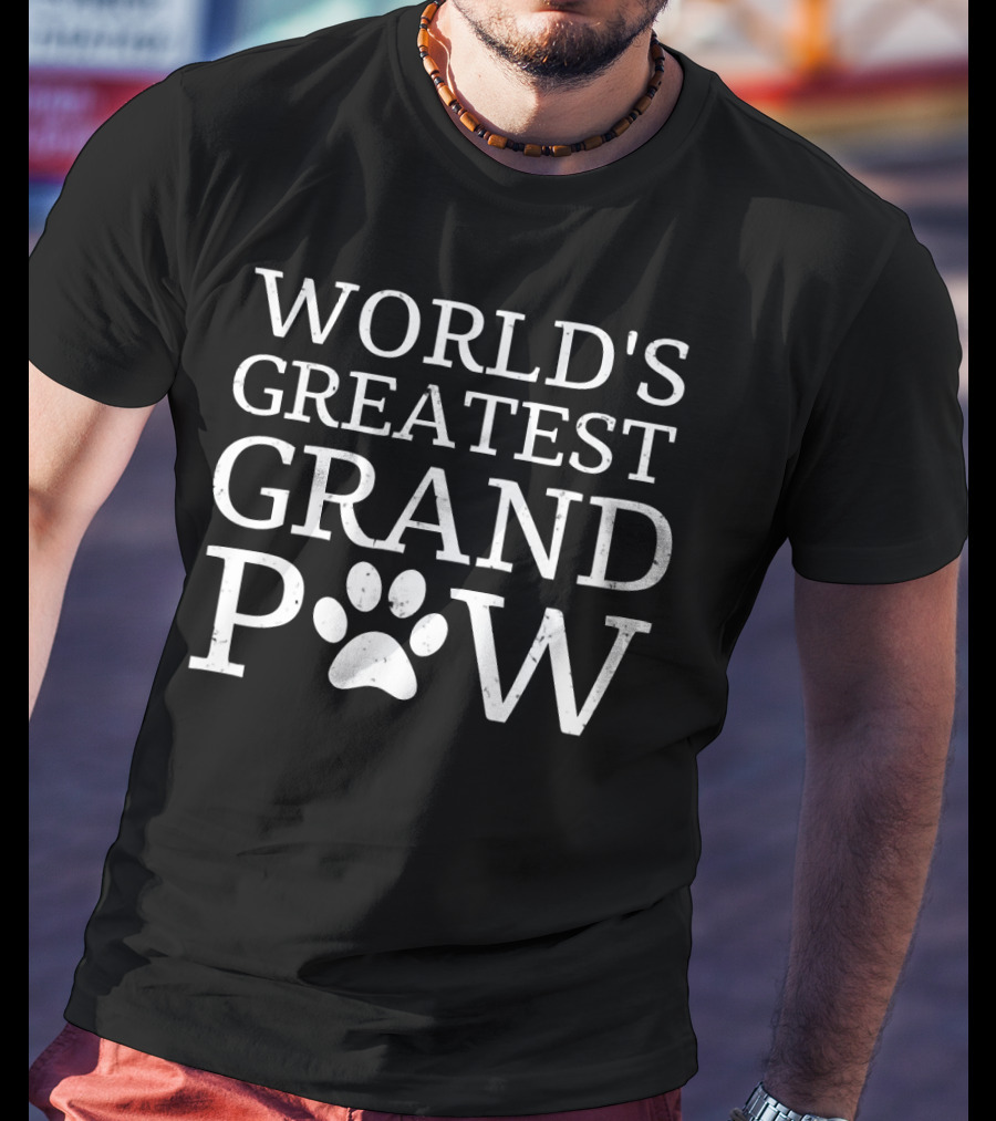 World's Greatest Grand Paw Funny Dogs T-Shirt