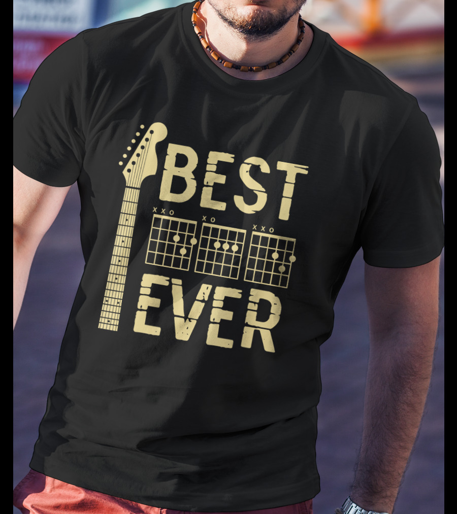 Guitarist Best Dad Ever D A D Chord Best Ever T-Shirt