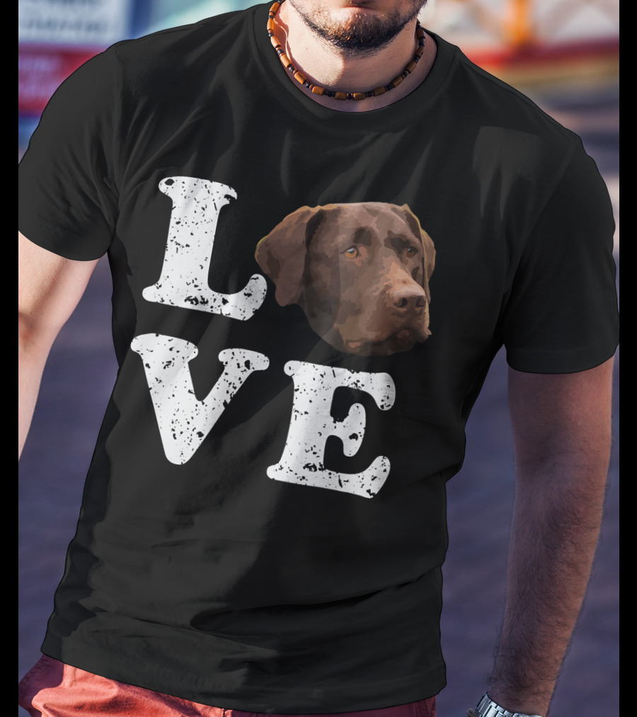 Love My Chocolate Lab Labrador Retriever Dog T-Shirt