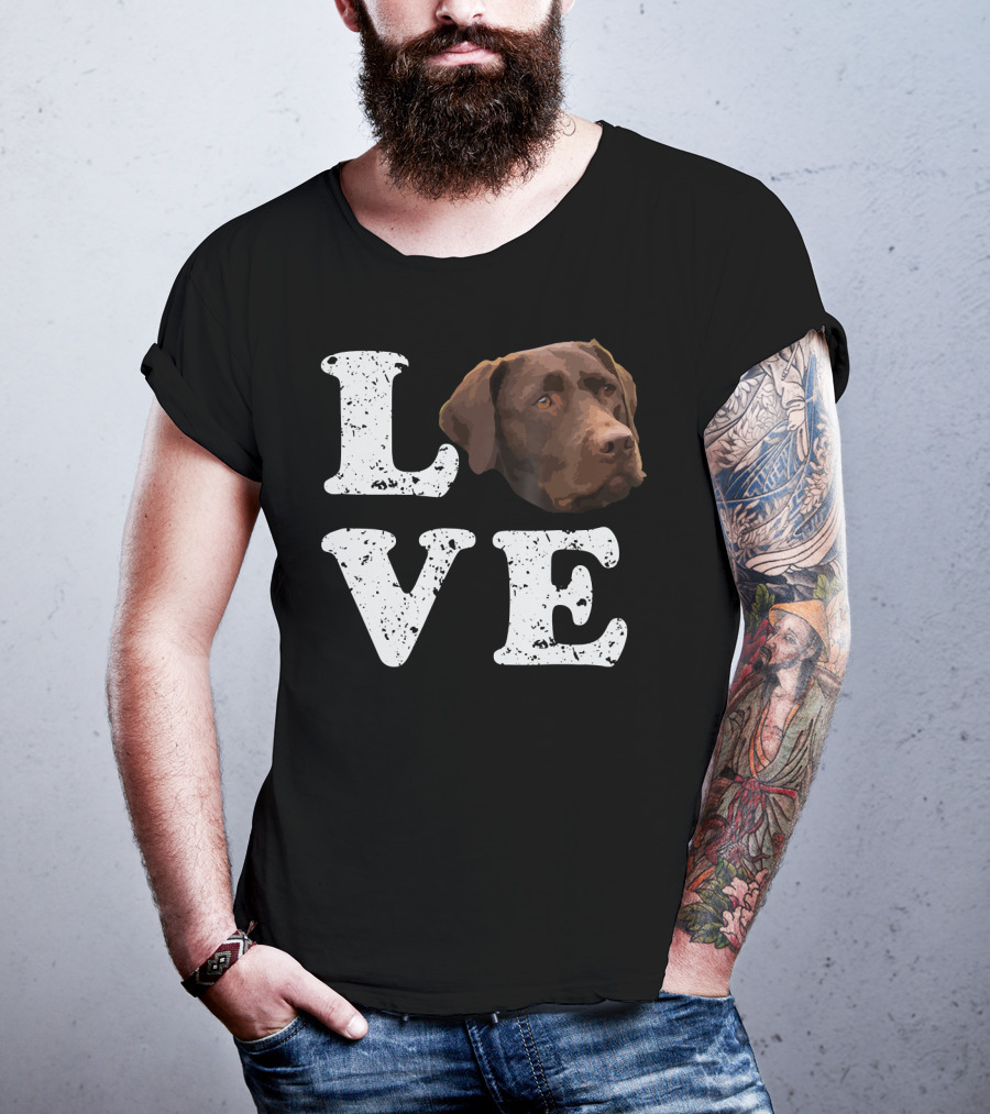 Love My Chocolate Lab Labrador Retriever Dog T-Shirt
