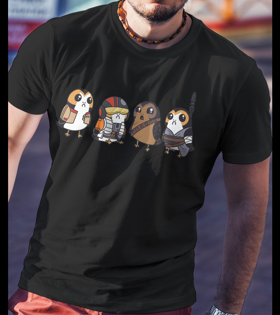 Star Wars Porgs In Iconic Costumes Of Beloved Characters T-Shirt