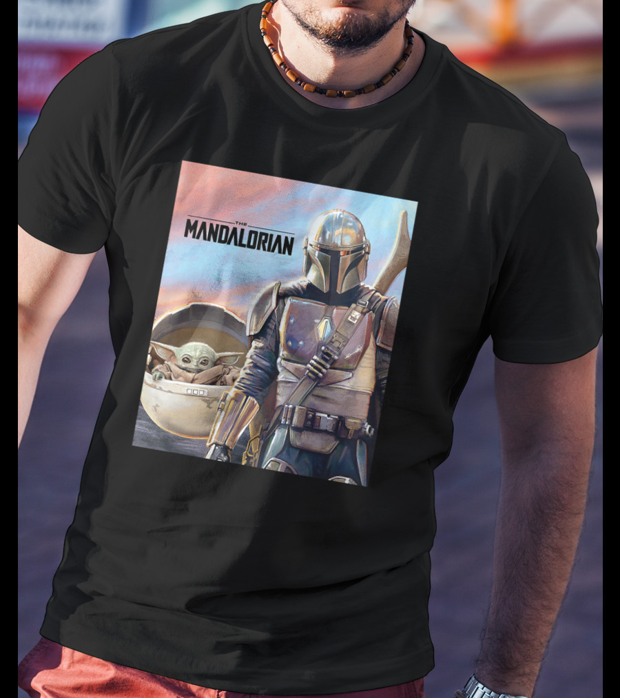 The Mandalorian Star Wars The Child Painting Scene T-Shirt