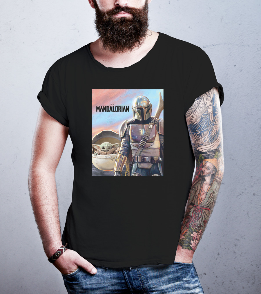 The Mandalorian Star Wars The Child Painting Scene T-Shirt