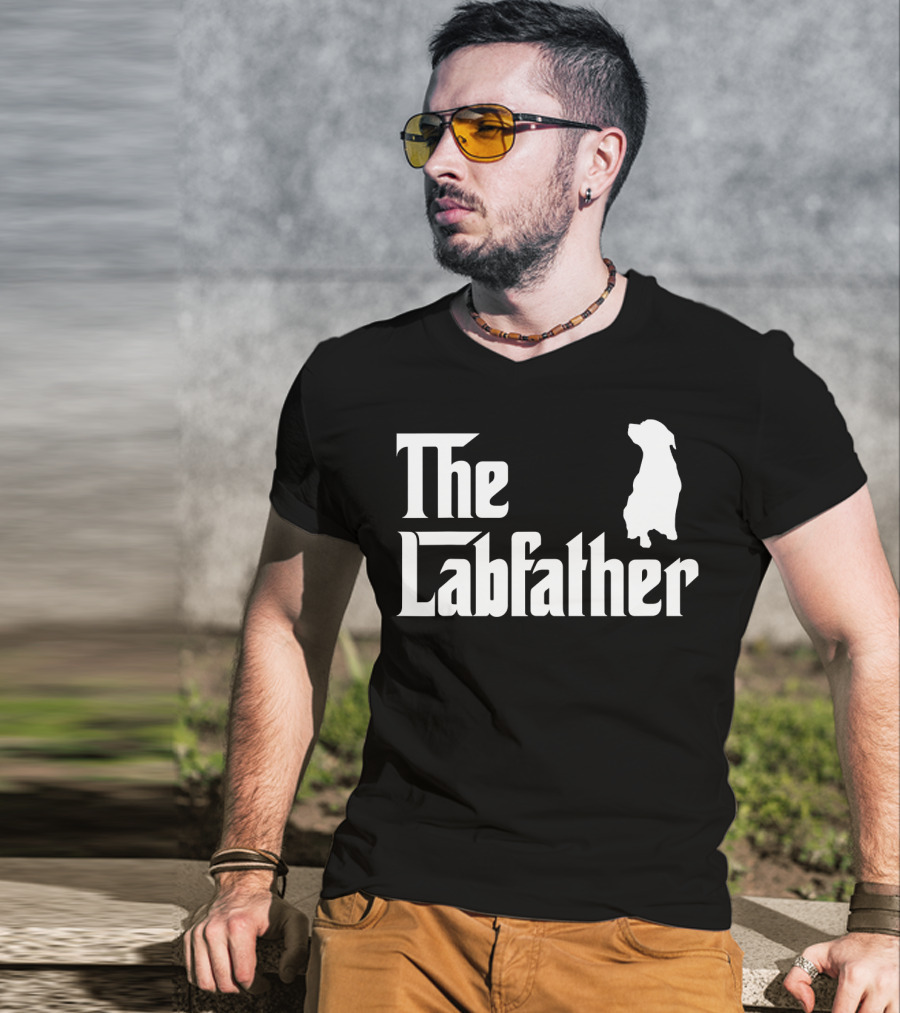 The Labfather Funny Labrador Dad Iconic T-Shirt
