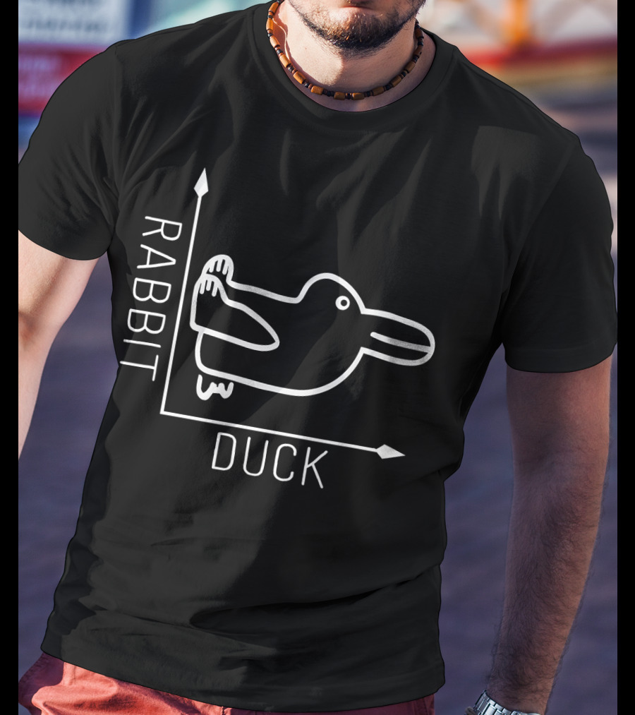 Wittgenstein Rabbit Duck Optical Illusion Philosopher Diagram T-Shirt