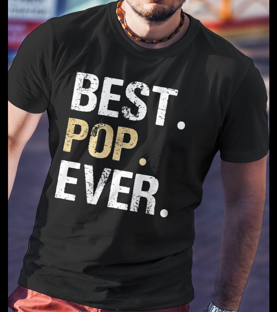 Mens Granddaughter Grandson Grandkids Best Pop Ever T-Shirt