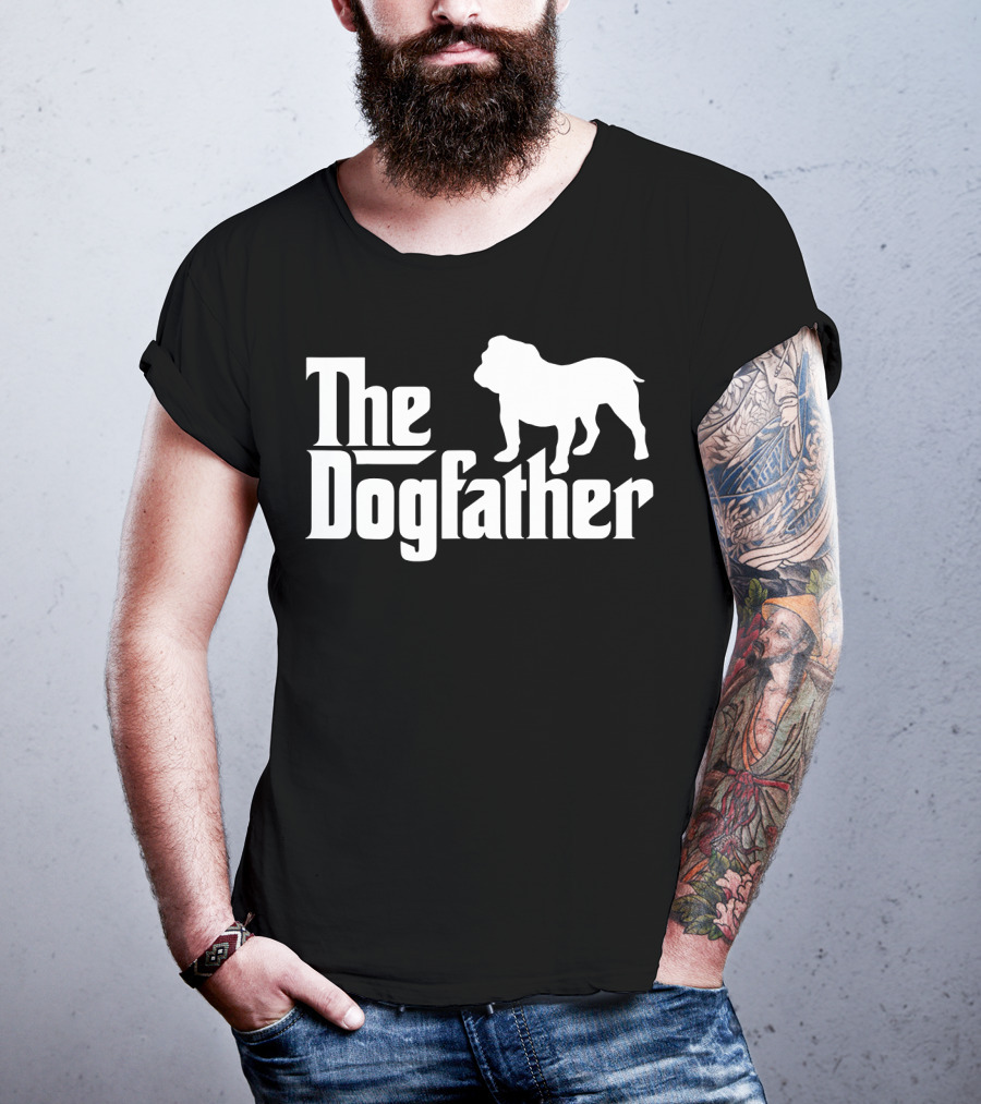 The Dogfather English Bulldog Dad Mens T-Shirt