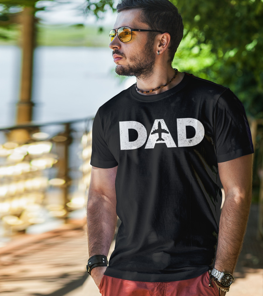 Dad Father's Day Airplane Aviation Lover Pilot T-Shirt