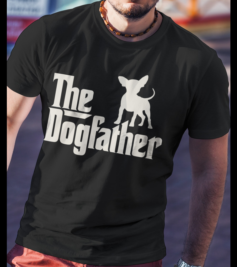 The Dogfather Chihuahua Funny Dog Owner Black T-Shirt