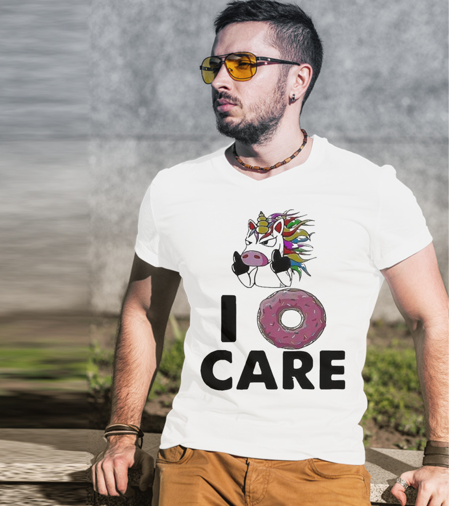 Unicorn Donut I Care Magic Rainbow Attitude T-Shirt