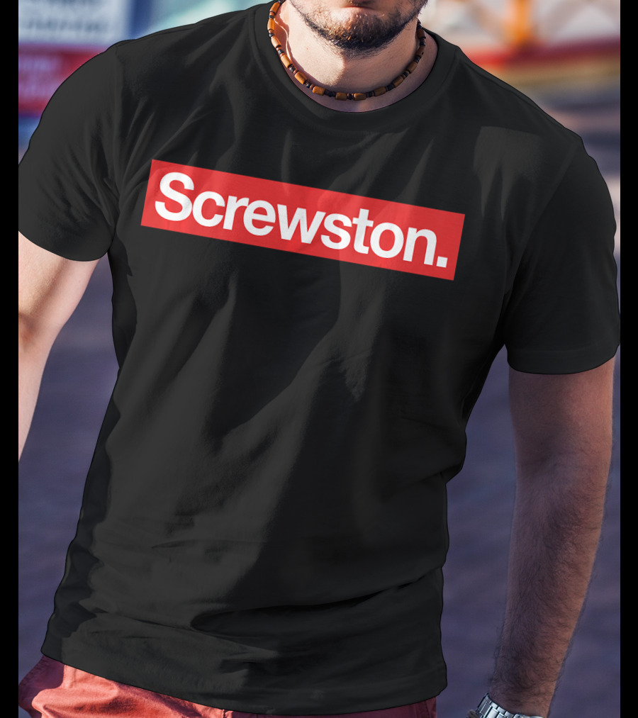 Screwston Houston Box Logo Premium Fitted T-Shirt