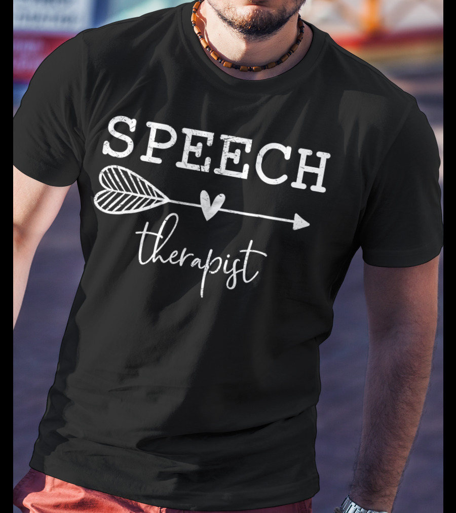Speech Therapist Arrow Heart T-Shirt