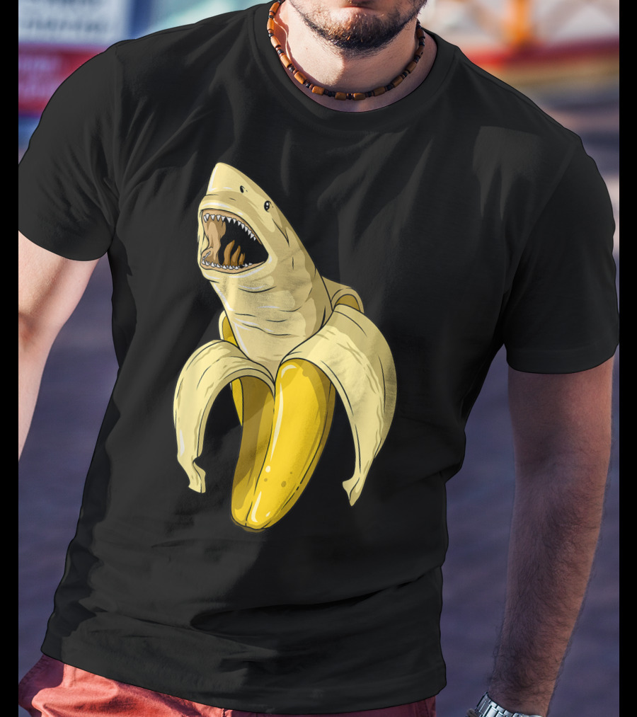 Banana Shark Banana Themed Shark Themed Party Banana Shark T-Shirt
