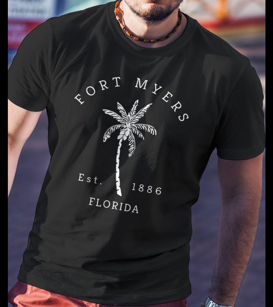 Fort Myers Florida Est. 1886 Palm Tree Retro Cool Original T-Shirt