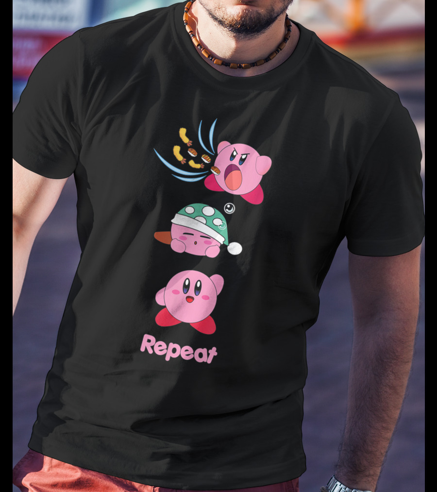Kirby Eat Sleep Conquer Repeat T-Shirt