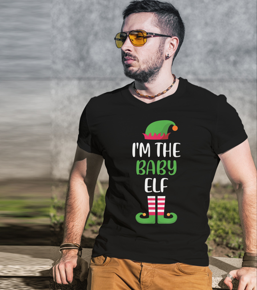 I'm The Baby Elf Family Group Matching Christmas T-Shirt