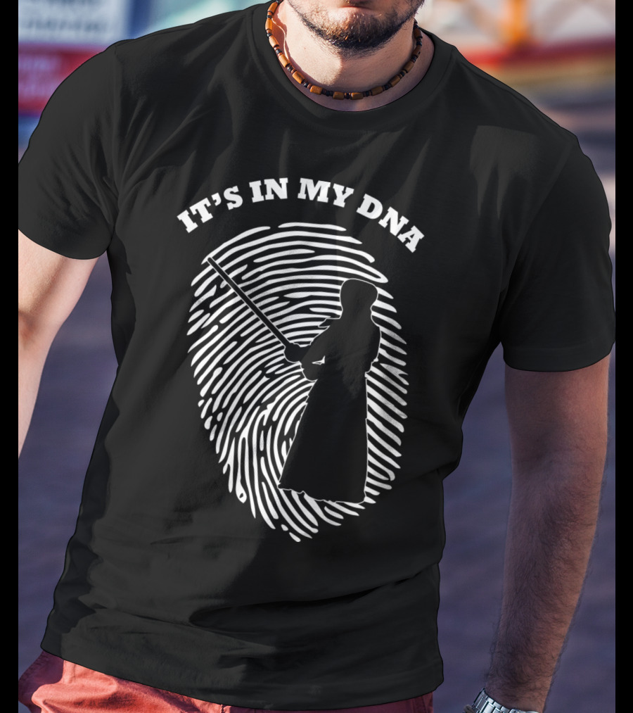 It's In My DNA Kendo Sword Fighter Fingerprint T-Shirt