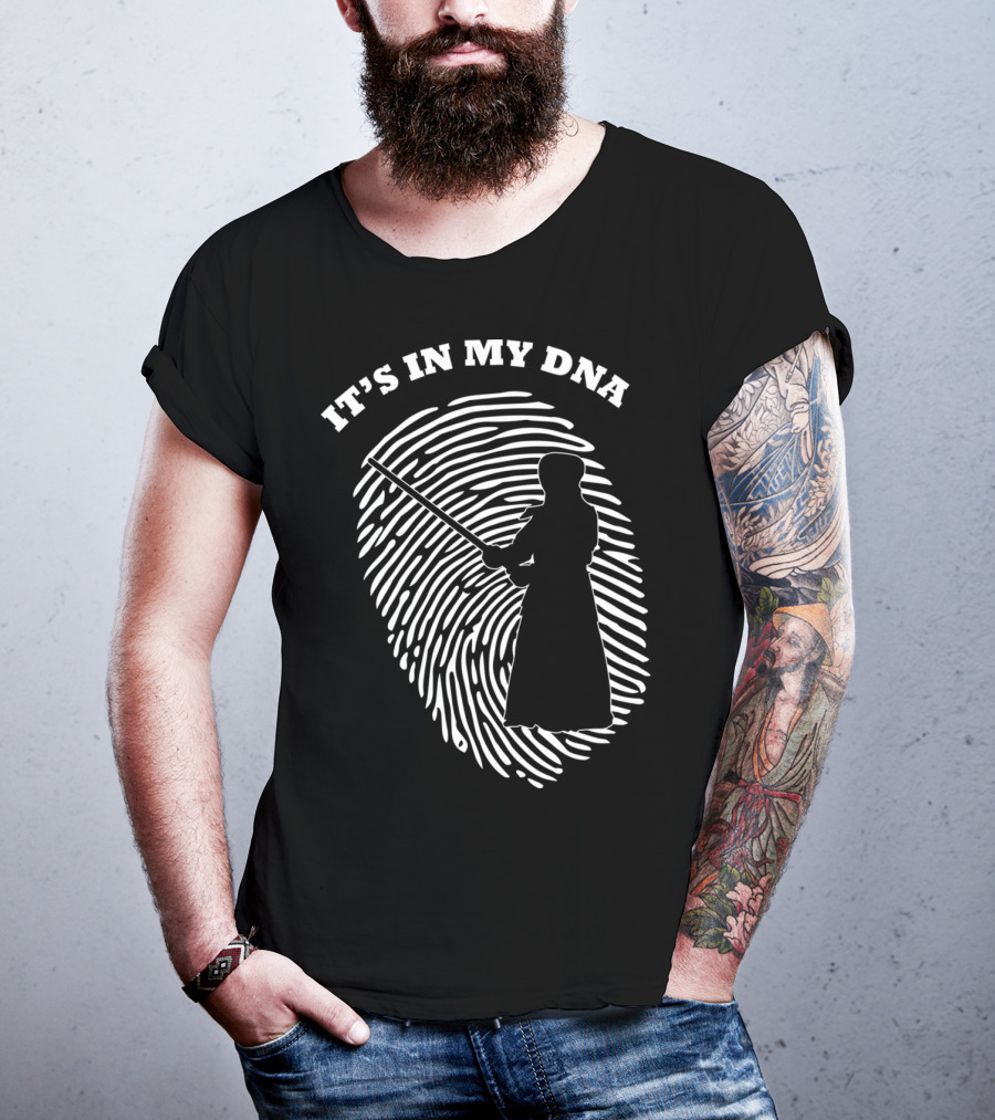 It's In My DNA Kendo Sword Fighter Fingerprint T-Shirt