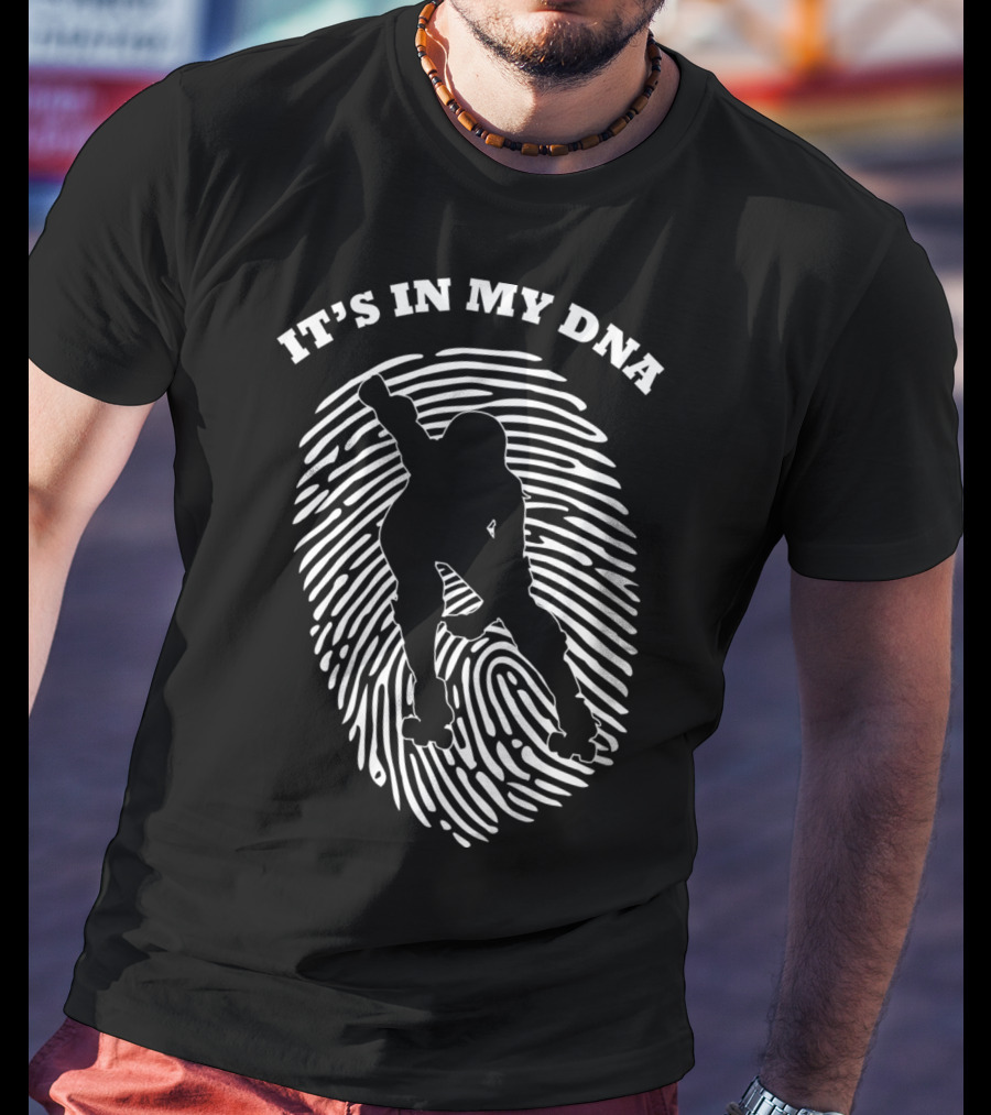 It's In My DNA Roller Derby Fingerprint Player T-Shirt