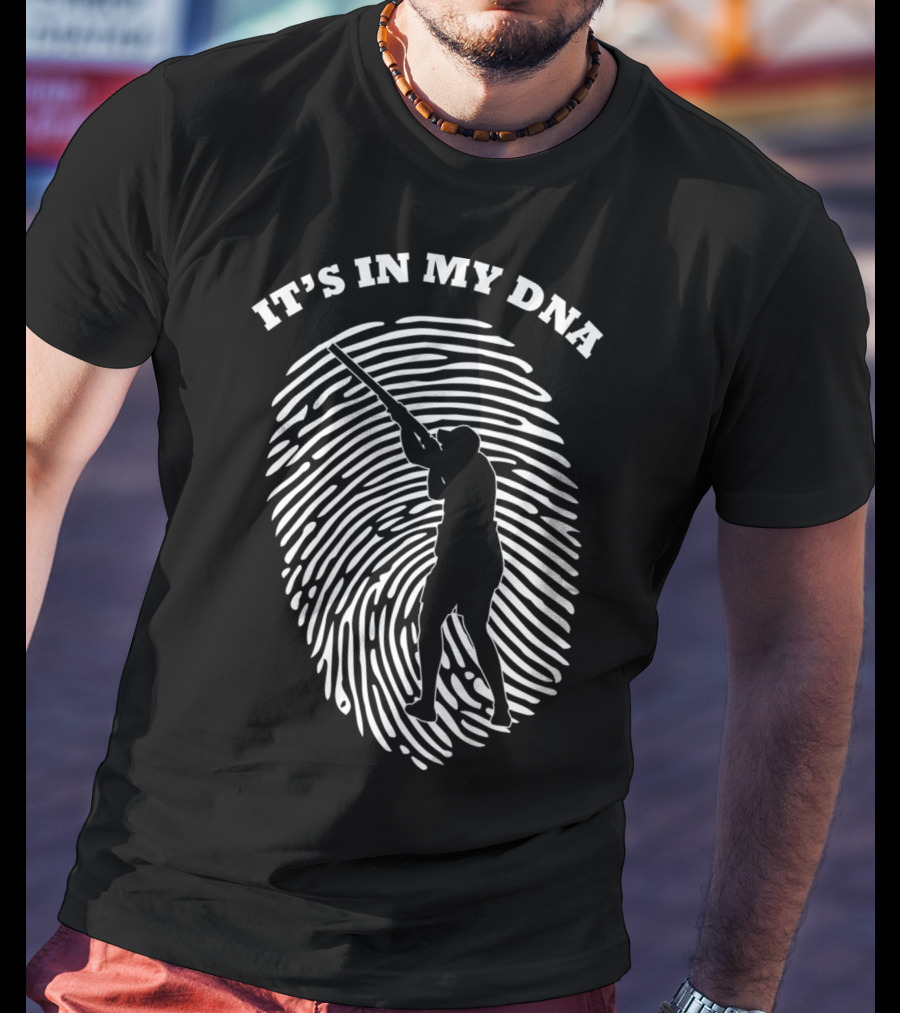 It's In My DNA Skeet Shooting Shooter Fingerprint T-Shirt