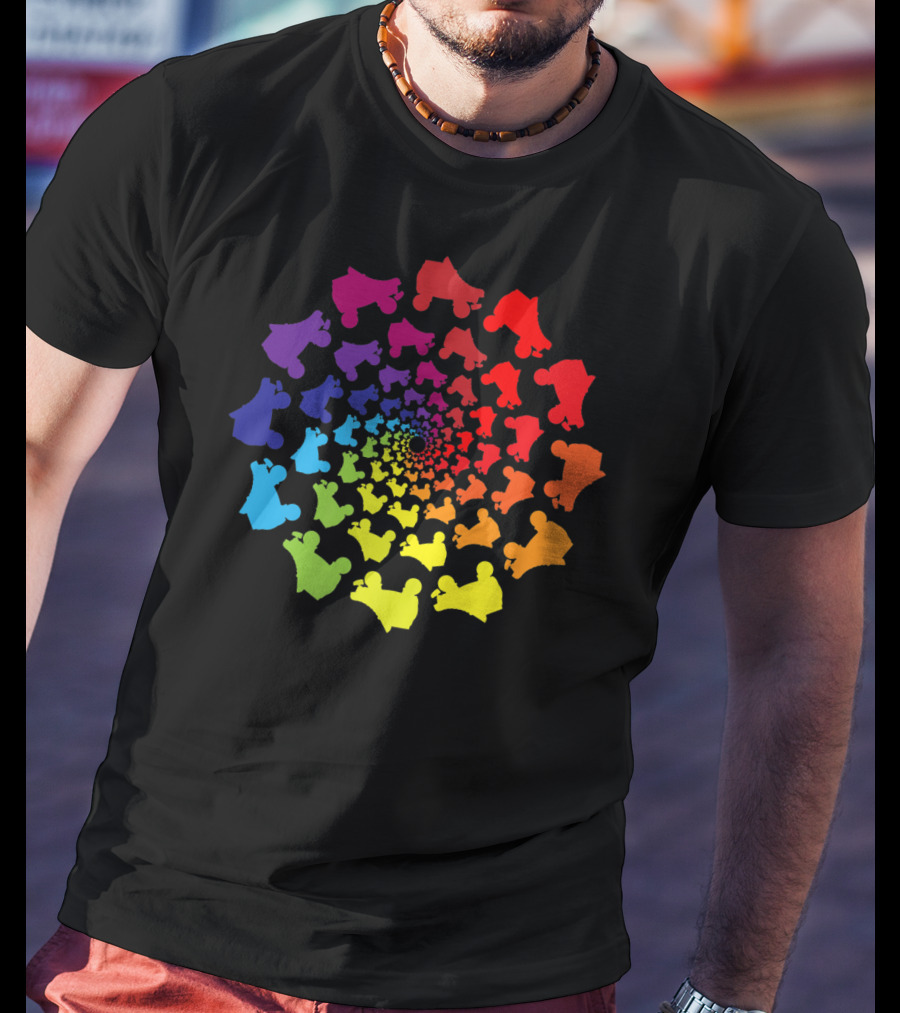 Rainbow Spiral Roller Derby Skates T-Shirt