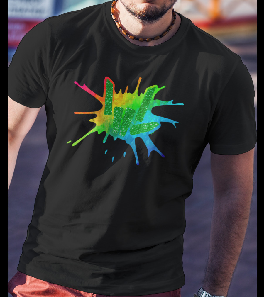 Love Youth And Beautiful Rainbow Paint Splash T-Shirt