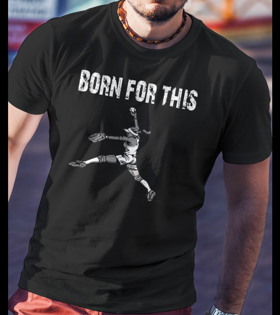 Born For This Softball Pitcher Girls T-Shirt