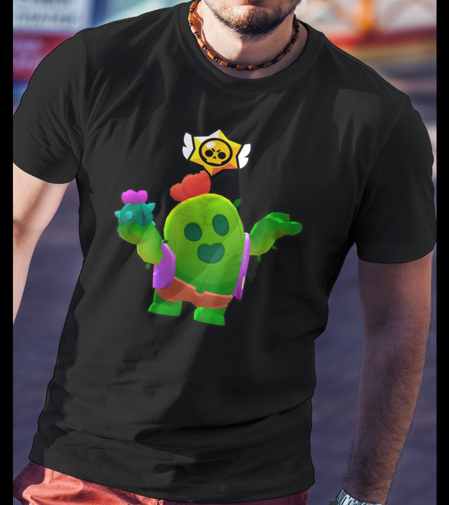 Spike Star Power Brawl Cactus Character T-Shirt