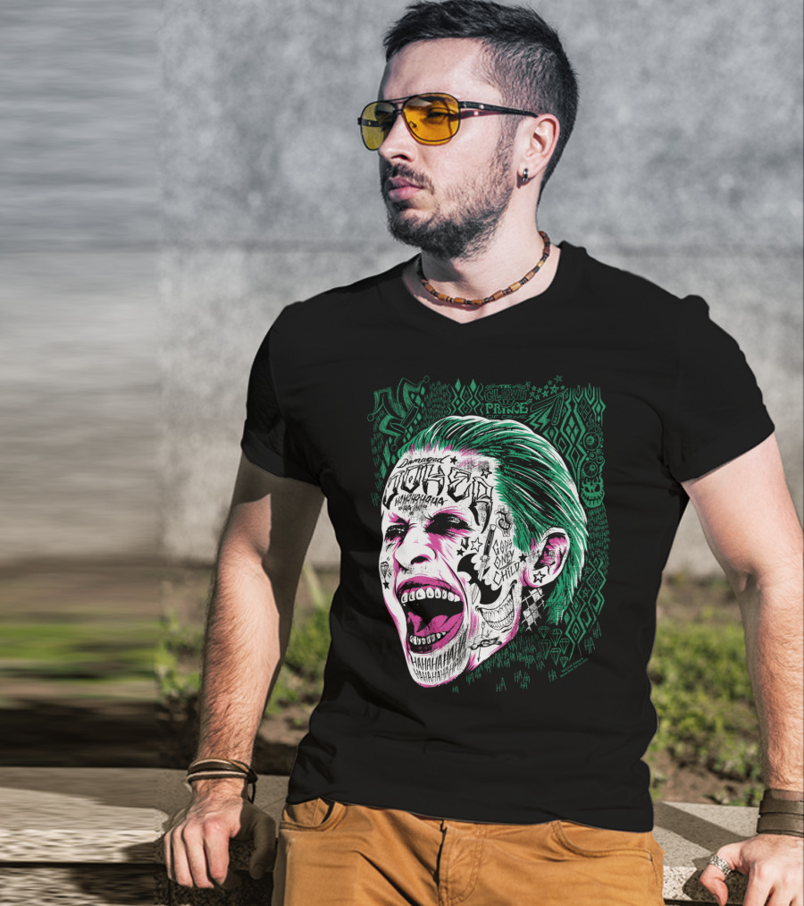 Suicide Squad Joker Damaged Clown Prince Gang Only Child Hahahaha T-Shirt