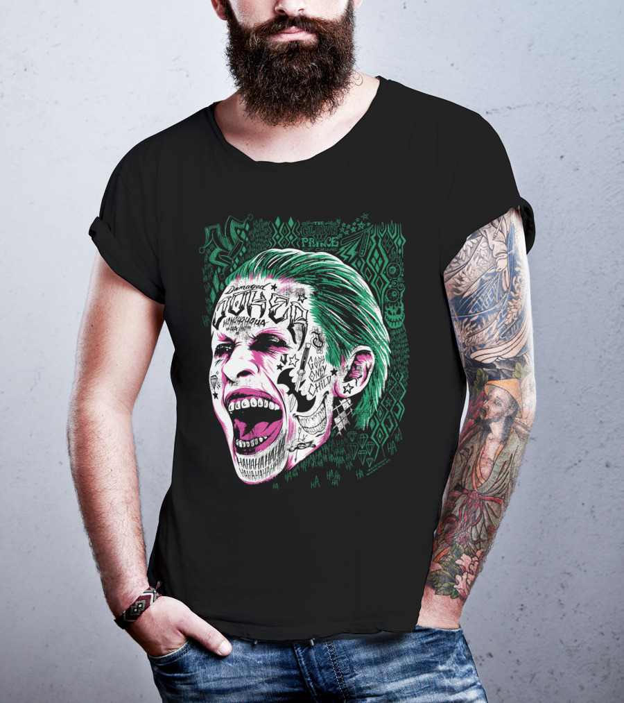 Suicide Squad Joker Damaged Clown Prince Gang Only Child Hahahaha T-Shirt