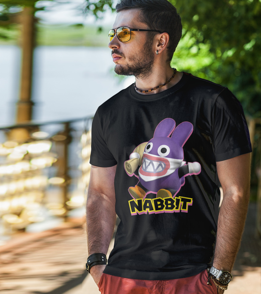 Nabbit Super Mario Action Character With Bandana And Sack T-Shirt