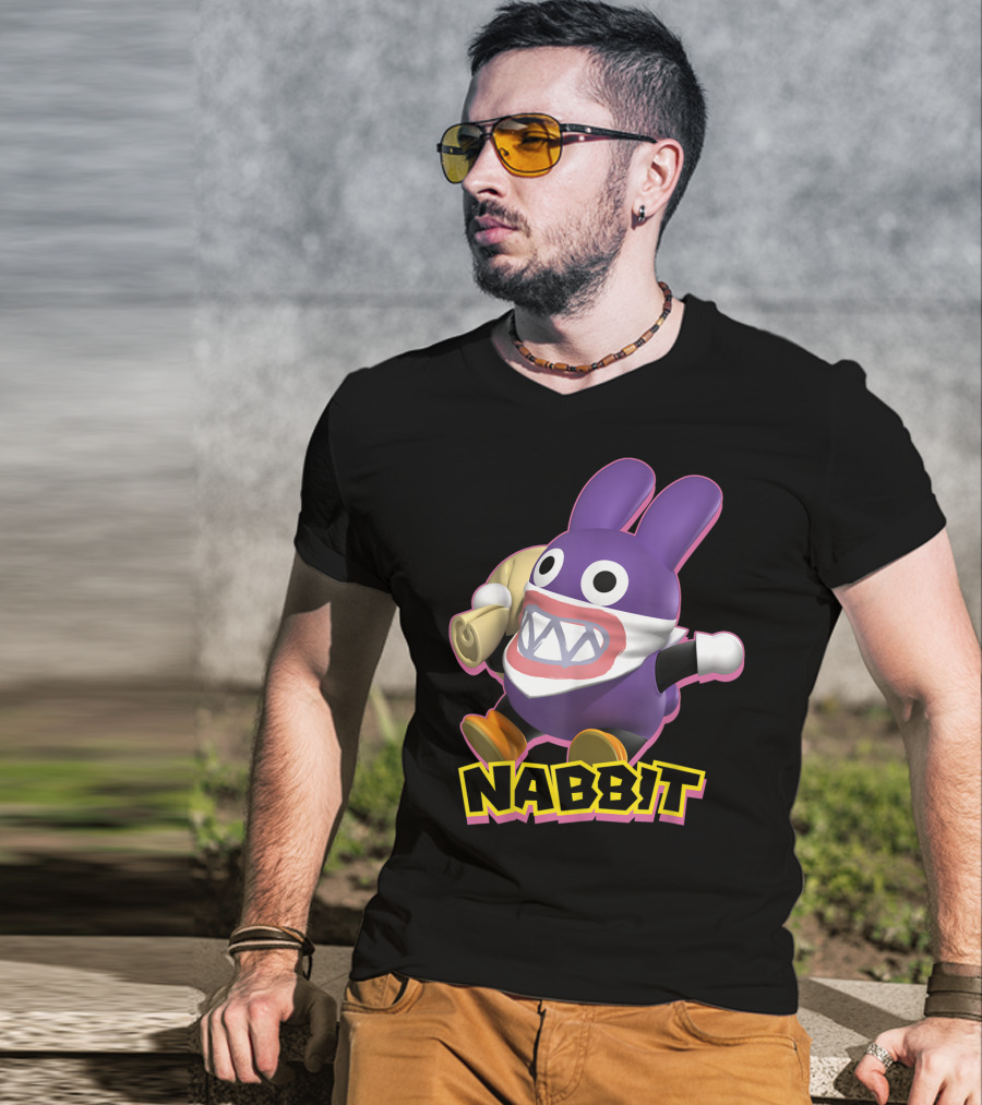 Nabbit Super Mario Action Character With Bandana And Sack T-Shirt