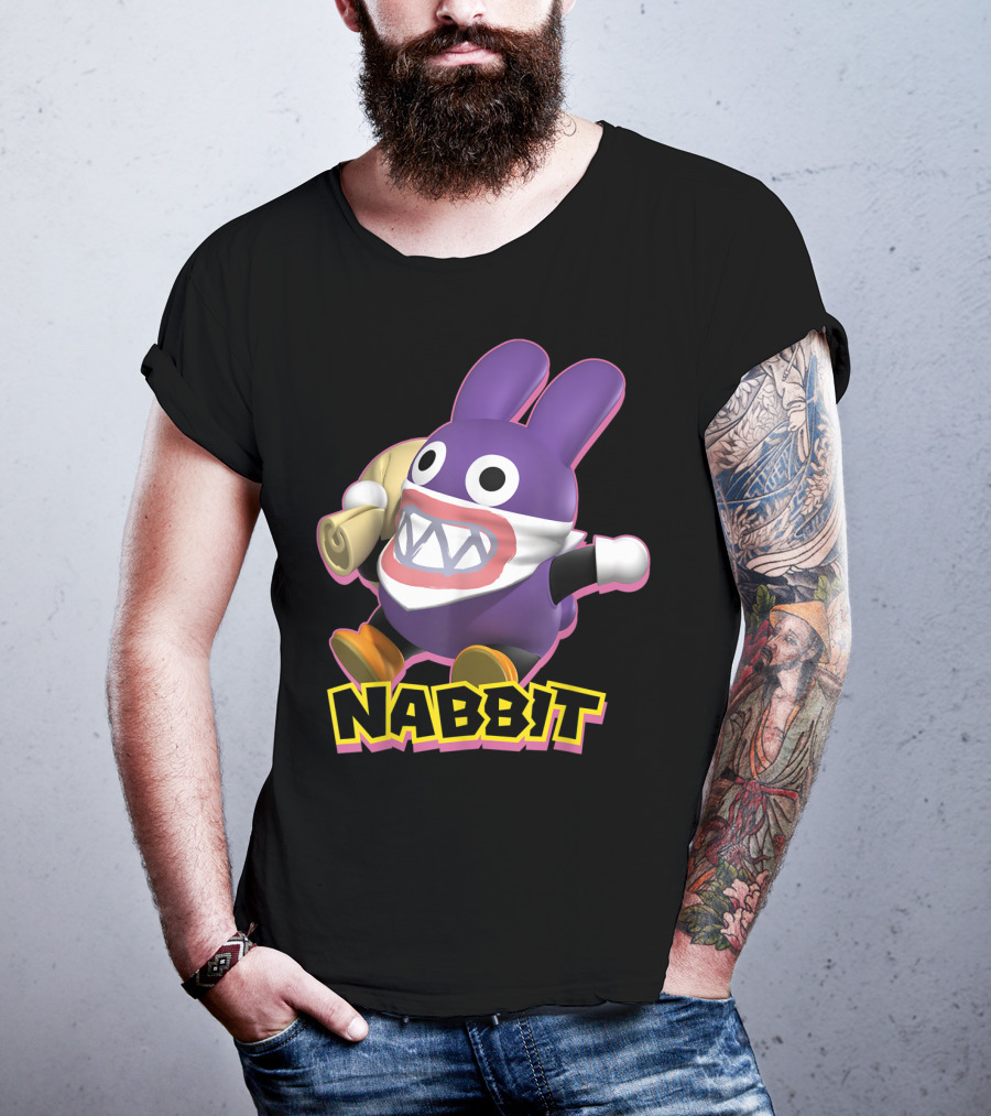 Nabbit Super Mario Action Character With Bandana And Sack T-Shirt