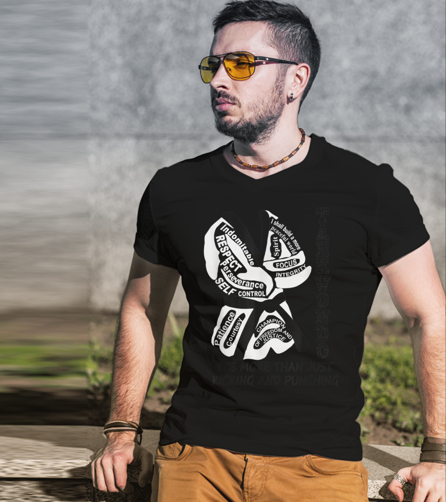 Taekwondo More Than Just Kicking And Punching Respect Perseverance Self-Control Integrity T-Shirt