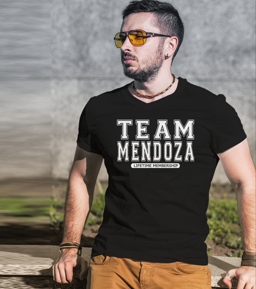 Team Mendoza Lifetime Membership Family Surname Reunion Crew T-Shirt
