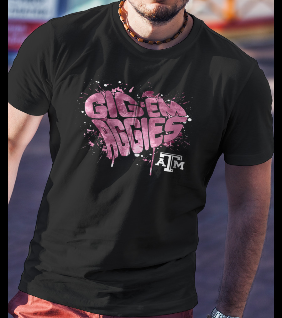 Gig 'Em Aggies Heart Shape Texas A&M T-Shirt