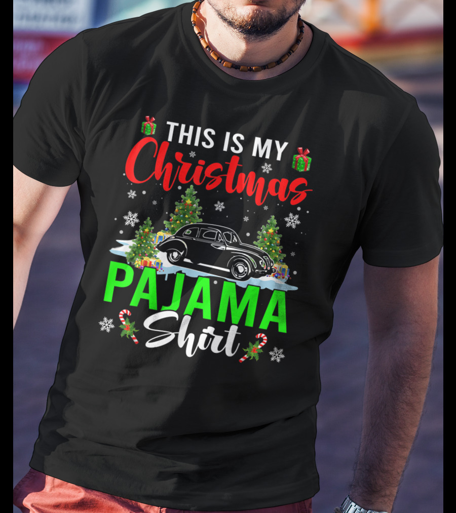 This Is My Christmas Pajama Shirt Classic Car Driver T-Shirt