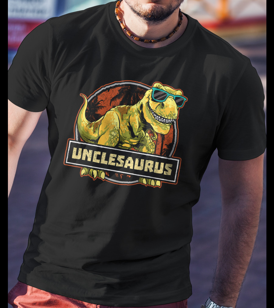 Unclesaurus Rex Dinosaur With Sunglasses T-Shirt