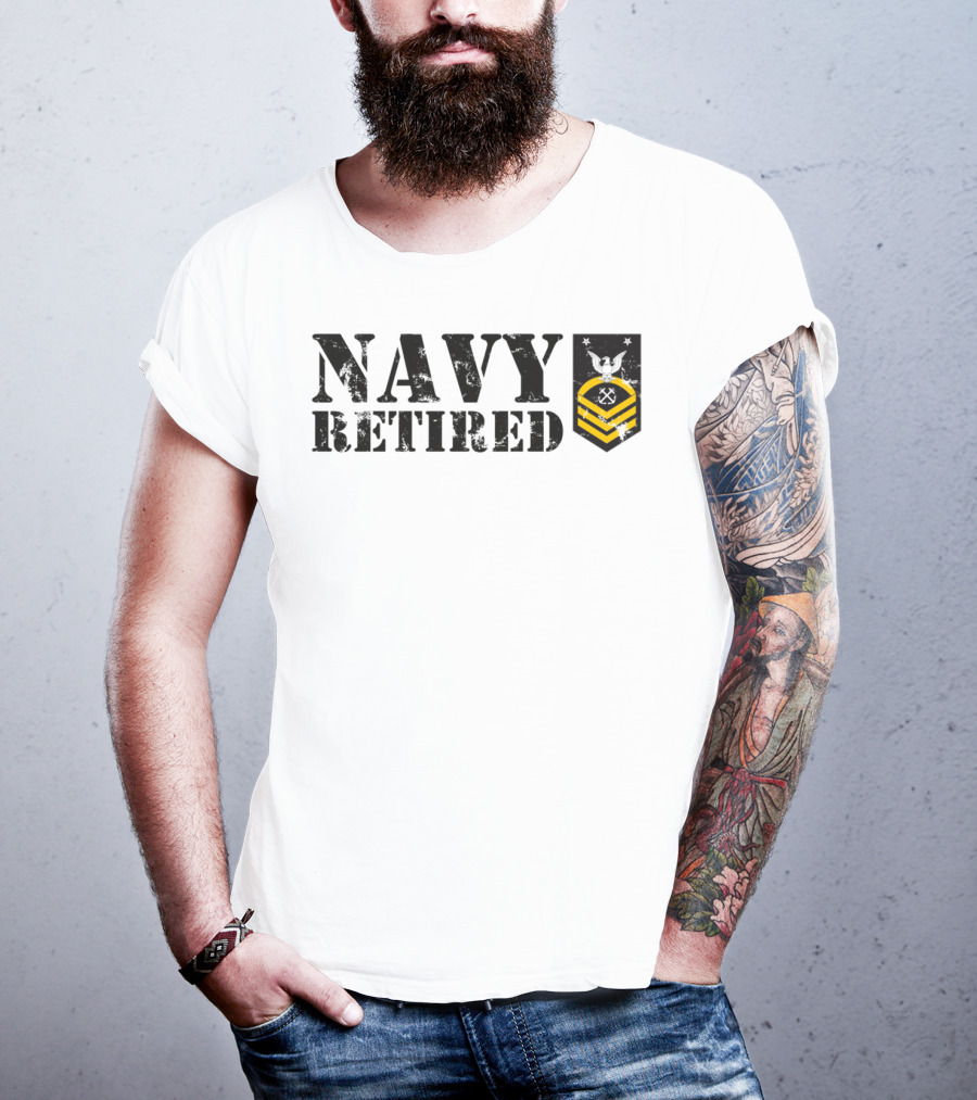 Navy Retired Usn Master Chief Petty Officer Mcpo Insignia T-Shirt