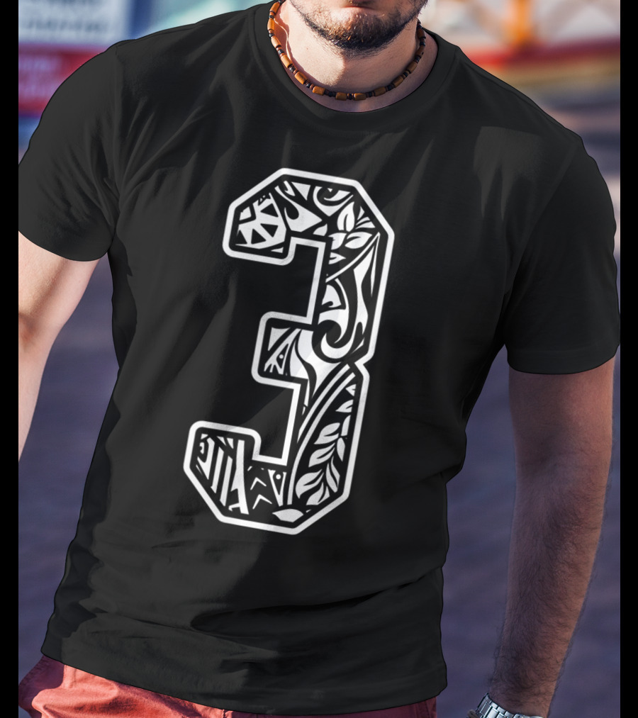 Polynesian Tattoo Number 3 Sports Fan Small T-Shirt