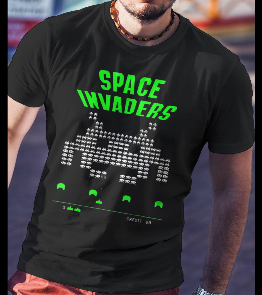 Space Invaders Video Game Over Arcade Classic T-Shirt