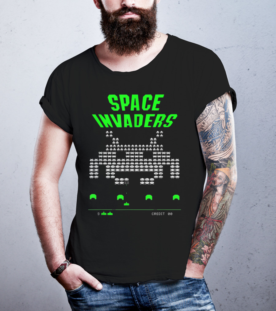Space Invaders Video Game Over Arcade Classic T-Shirt
