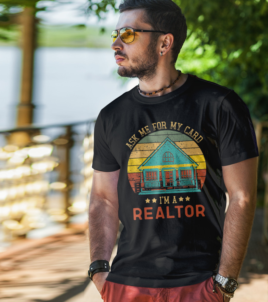 Ask Me For My Card I'm A Realtor Vintage House T-Shirt