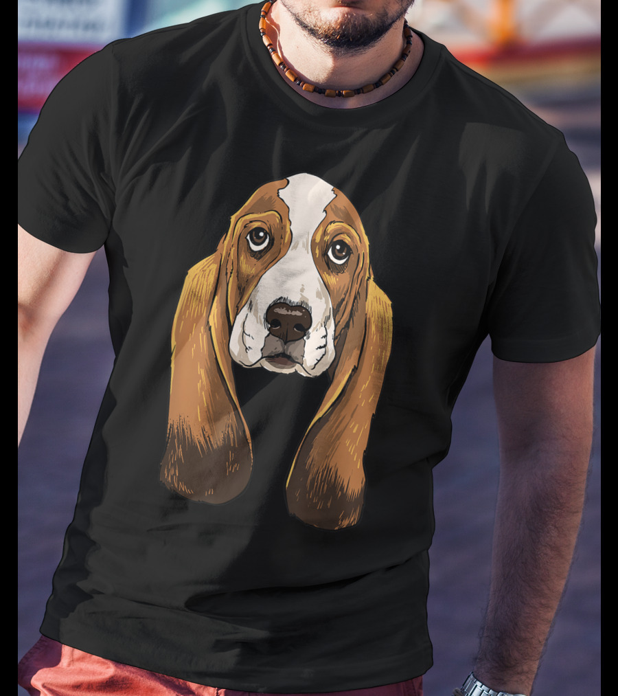 Basset Hound Breed Lover Basset Hound Face T-Shirt