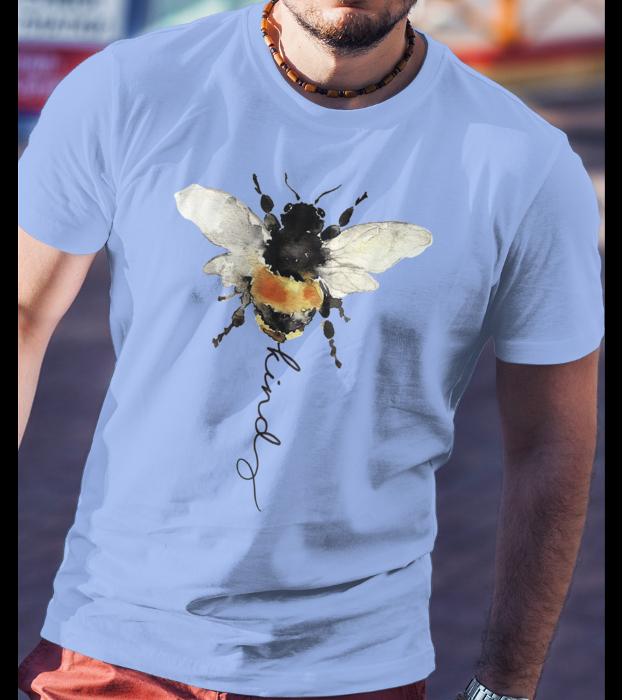 Be Kind Bee Kind Watercolor Bee T-Shirt