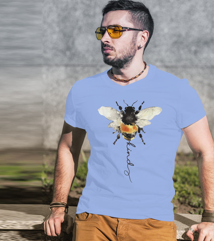 Be Kind Bee Kind Watercolor Bee T-Shirt