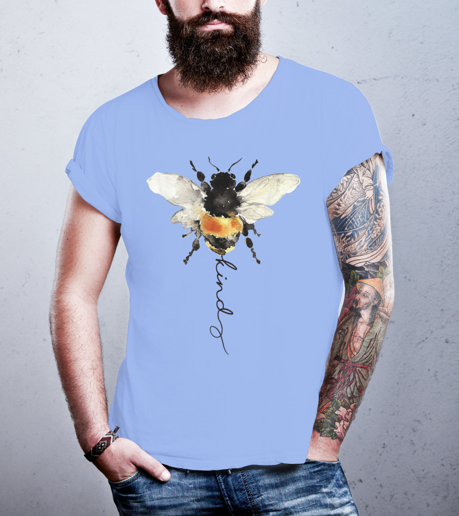 Be Kind Bee Kind Watercolor Bee T-Shirt