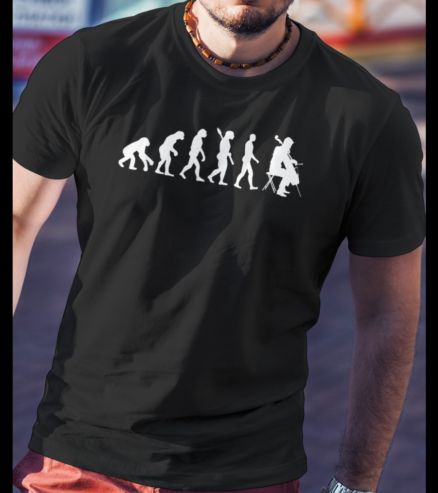 Cellist Evolution Funny Cello Player Cool Love T-Shirt