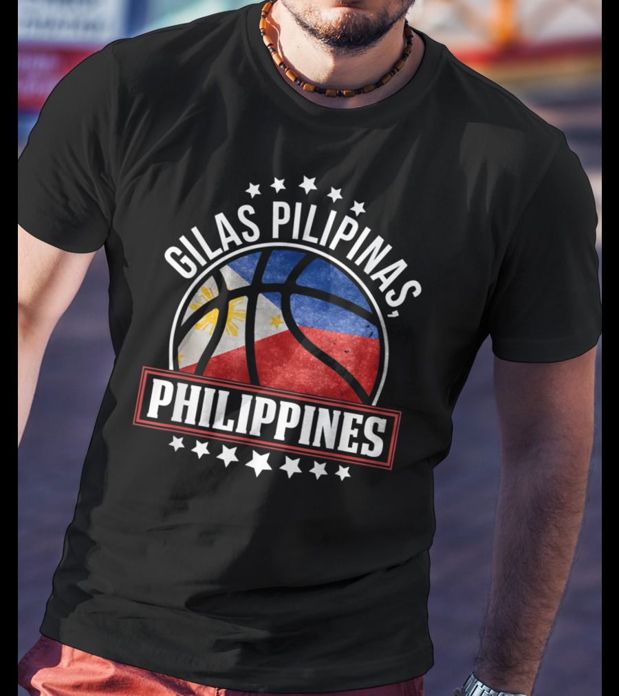 Gilas Pilipinas Philippines Flag Basketball Team T-Shirt
